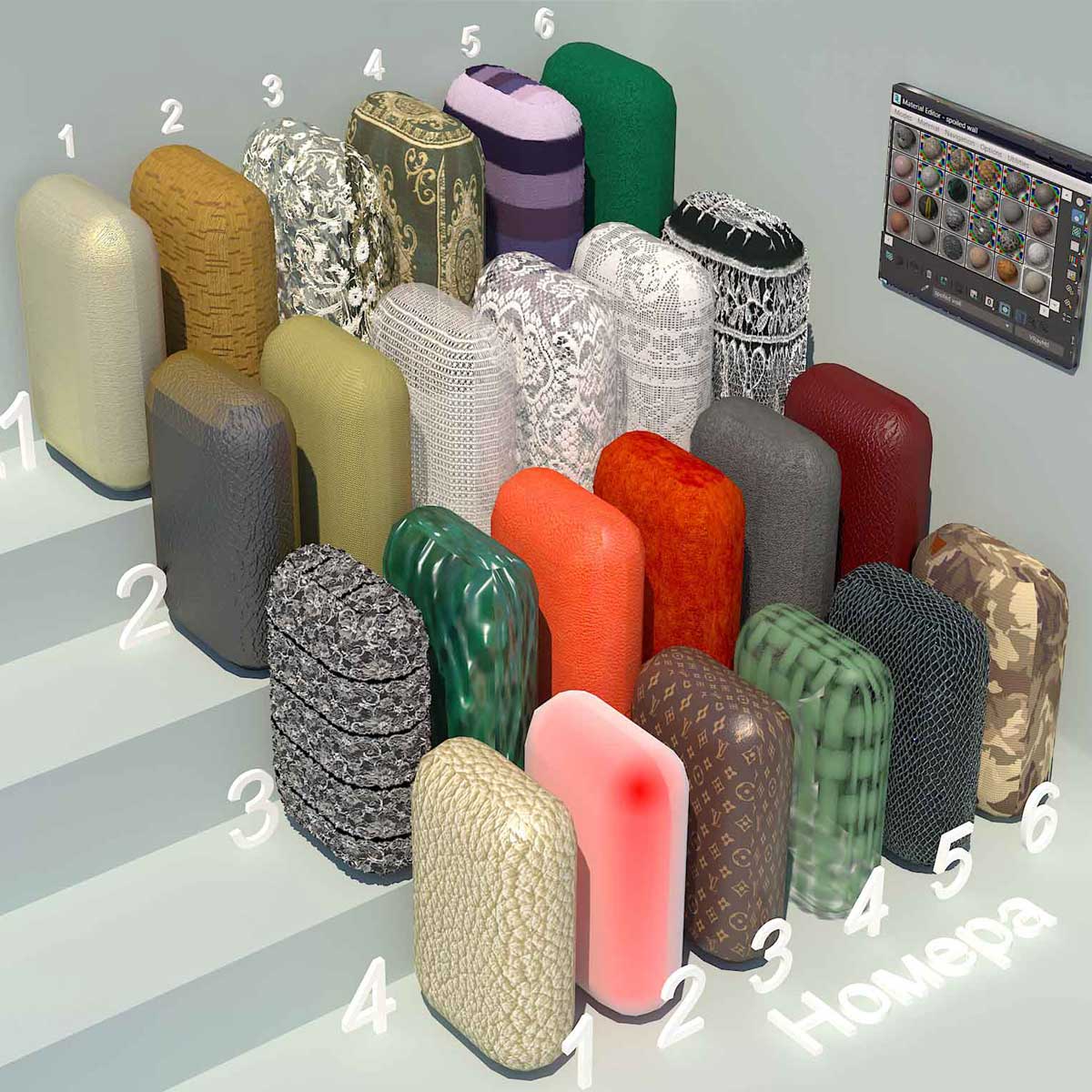 fabric materials. Set-2 (24 materials) by AVAntak | 3DOcean